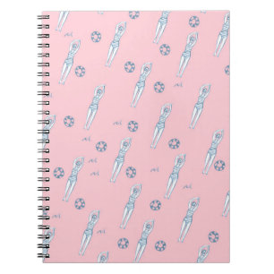 Artistic Snychro Swimming Team Swimmers Pink  Notebook