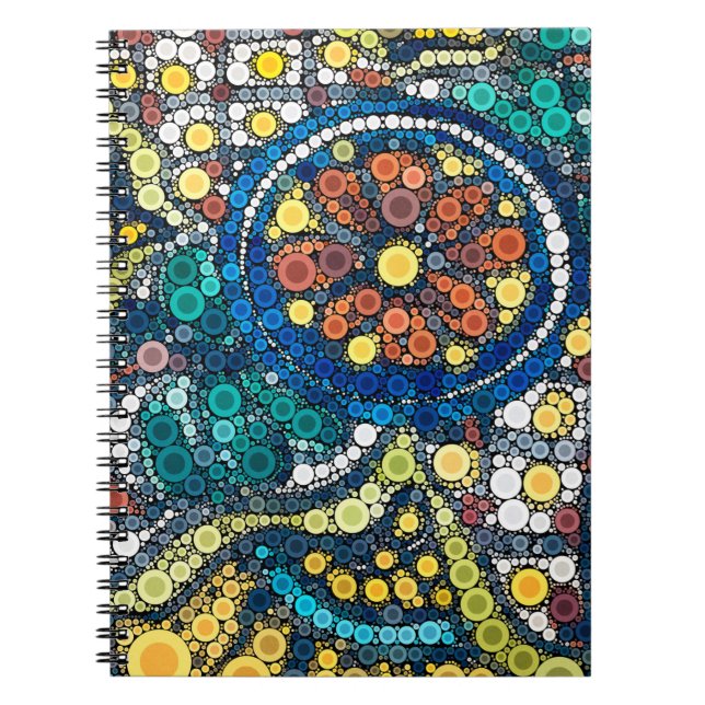 artistic southwestern pottery colourful unique  notebook (Front)