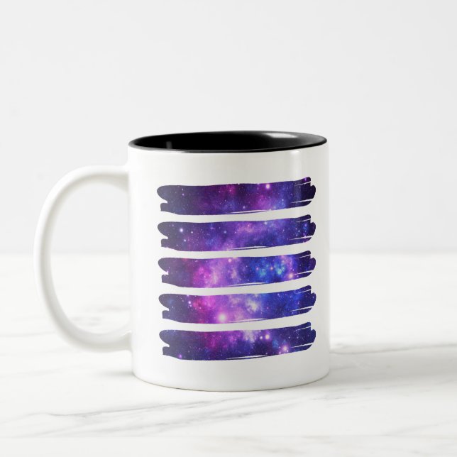 Artistic  Space Galaxy Two-Tone Coffee Mug (Left)