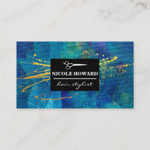 Artistic   Spatter   Modern Hair Stylist Business Card