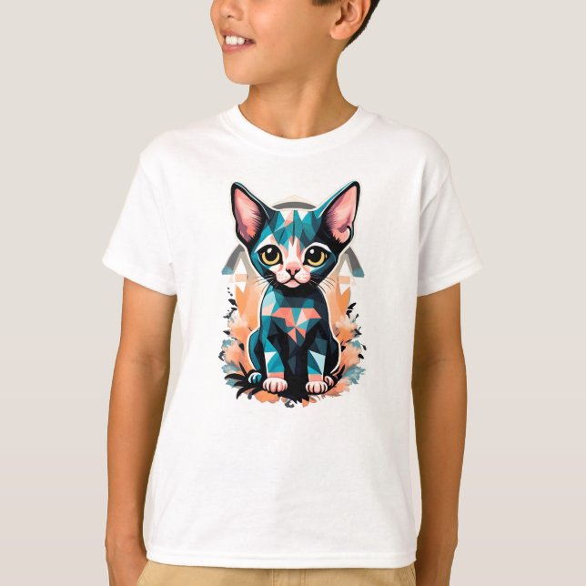 Artistic sphynx cat T-Shirt (Front)