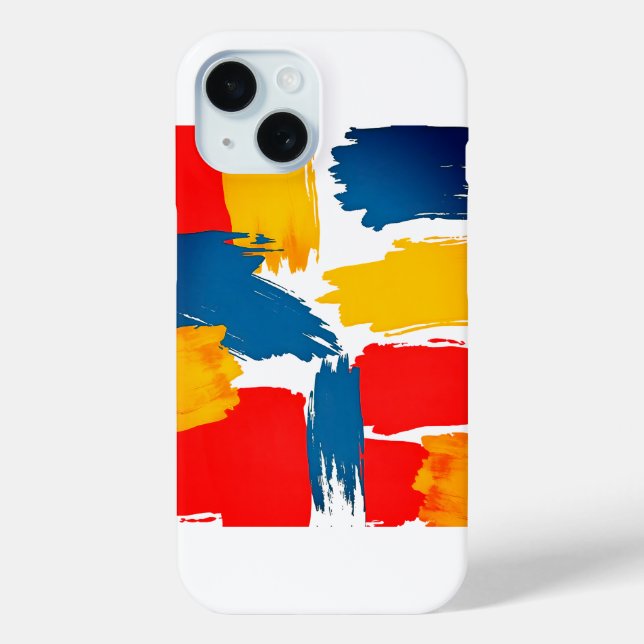 Artistic Splash iPhone 15 Case (Back)