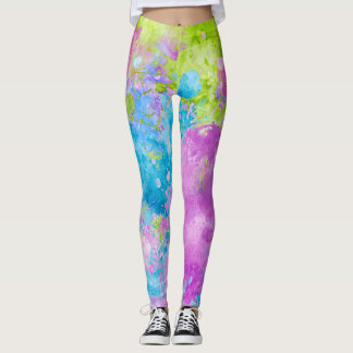 Artistic Splash: Watercolor Splash Leggings