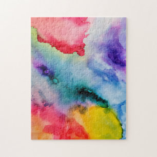 Artistic Splashes of Watercolor Jigsaw Puzzle