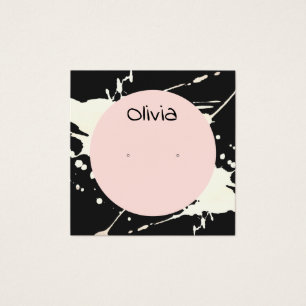 Artistic Splatters Stud Earring Display Card