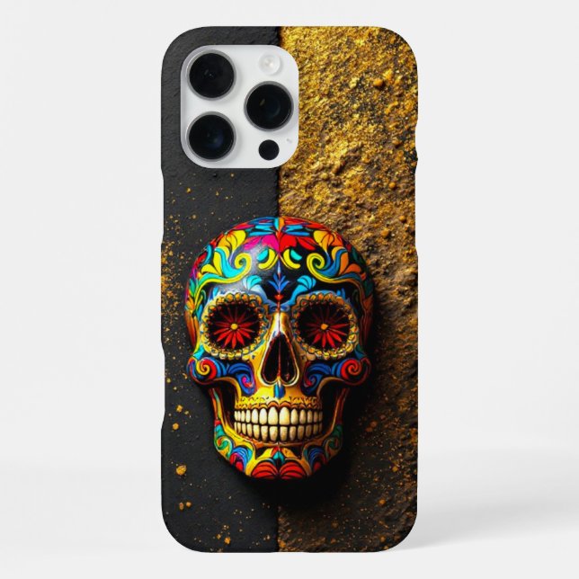  Artistic Sugar Skull  iPhone Case (Back)