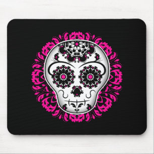 Artistic sugar skull mouse mat