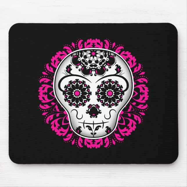 Artistic sugar skull mouse mat (Front)