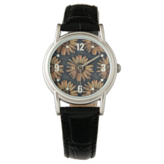 Artistic Sunflower Pattern Autumn Watch