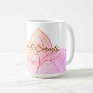 Artistic Sunset Floral "Balance & Serenity" Coffee Mug