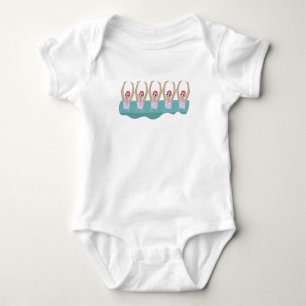 Artistic Swimmers   Artistic Swimming Illustration Baby Bodysuit