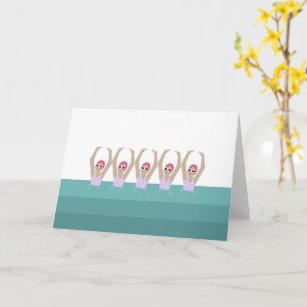 Artistic Swimmers   Artistic Swimming Illustration Card