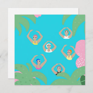 Artistic Swimmers   Artistic Swimming Illustration Card