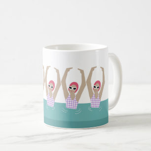 Artistic Swimmers   Artistic Swimming Illustration Coffee Mug