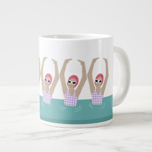 Artistic Swimmers Artistic Swimming Illustration Large Coffee Mug