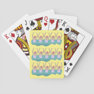 Artistic Swimmers   Artistic Swimming Illustration Playing Cards
