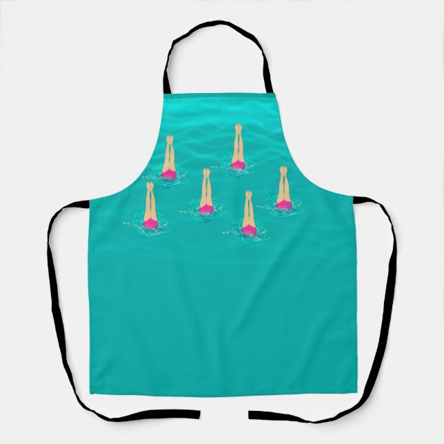 Artistic Swimmers - Swimming Under Water   Apron (Front)