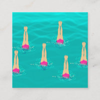 Artistic Swimmers Swimming Under Water 