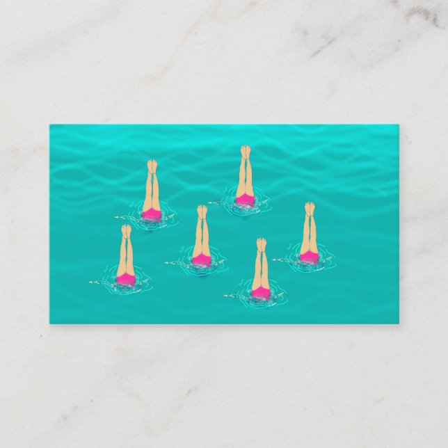 Artistic Swimmers Swimming Under Water  Enclosure Card (Front)