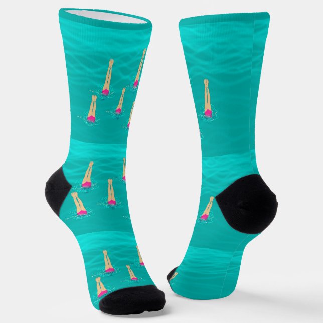 Artistic Swimmers - Swimming Under Water Socks (Angled)
