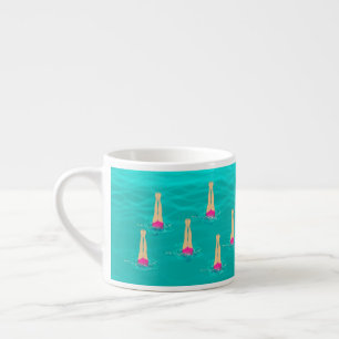 Artistic Swimmers Swimming Under Water Swim Party Espresso Cup