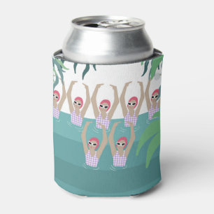Artistic Swimmers   Synchro Swimming Tropical Art Can Cooler
