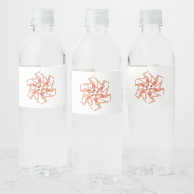 Artistic Swimmers - Synchronised Swimming   Water Bottle Label (Bottles)