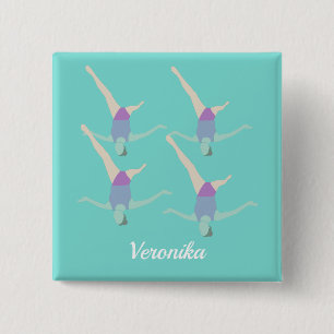 Artistic Swimming 15 Cm Square Badge