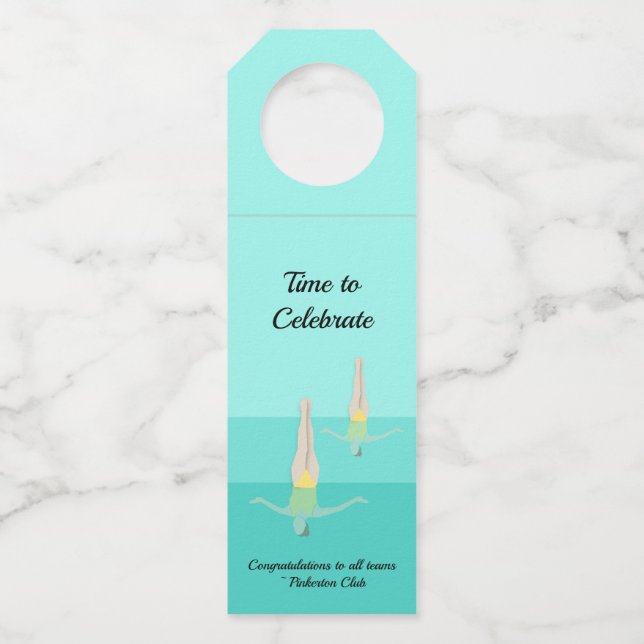 Artistic Swimming Bottle Tag (Front)