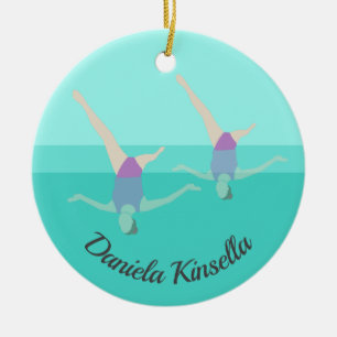 Artistic Swimming Ceramic Tree Decoration