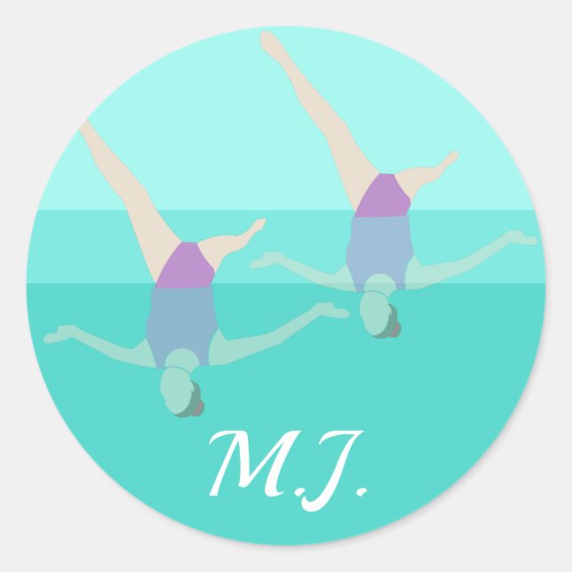 Artistic Swimming Classic Round Sticker (Front)