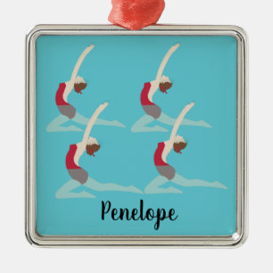 Artistic Swimming Metal Tree Decoration