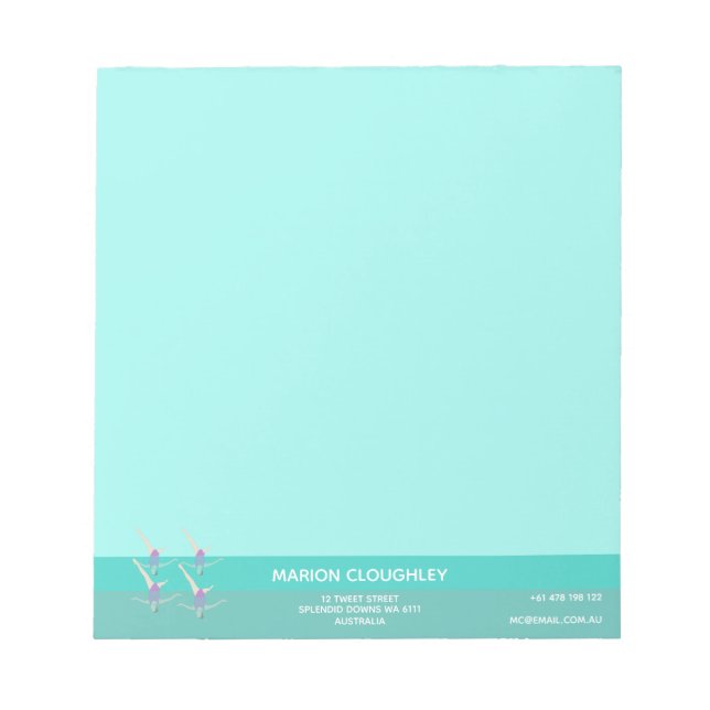 Artistic Swimming Notepad (Front)
