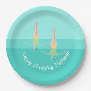 Artistic Swimming Paper Plate