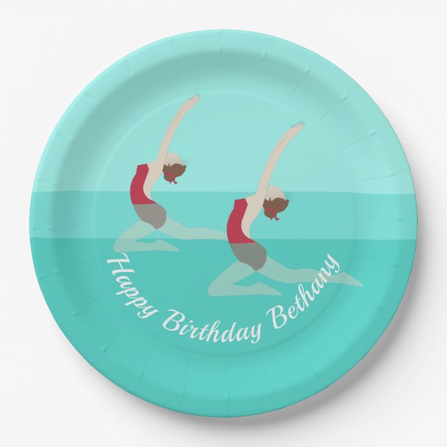 Artistic Swimming Paper Plate (Front)
