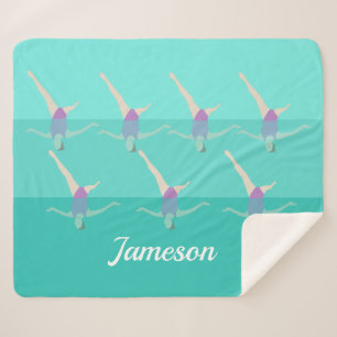 Artistic Swimming Sherpa Blanket