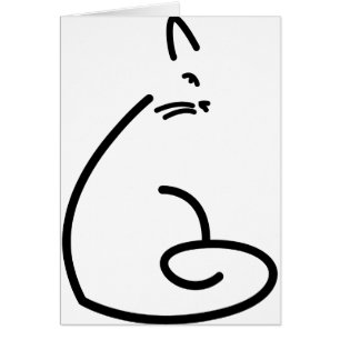 Artistic Swirly Cat Silhouette