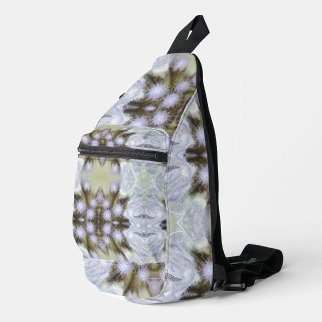 Artistic Symmetrical Flowers Zoom Sling Bag (Right Corner)