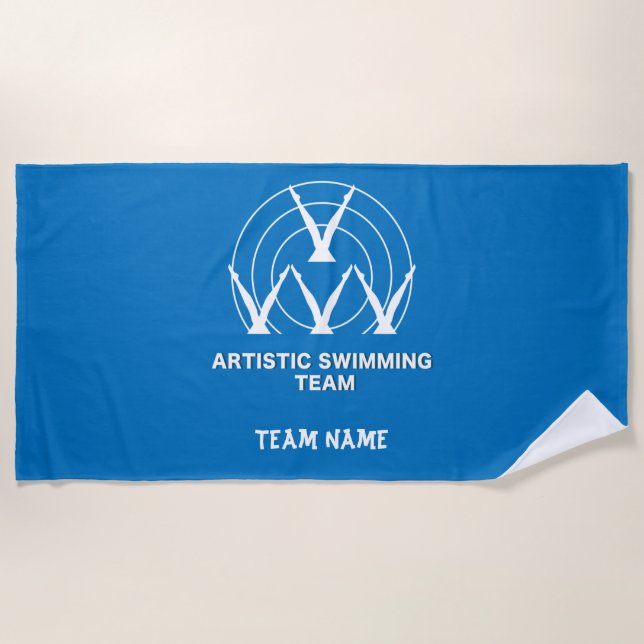 Artistic Synchronised Swimming Beach Towel (Front)