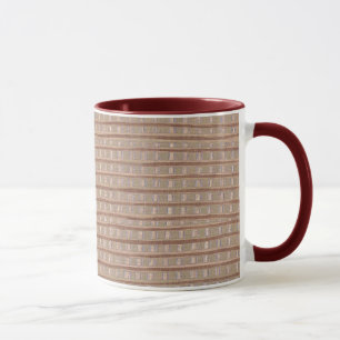 Artistic Tan Burlap Painting Custom Mugs