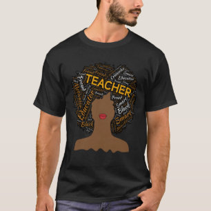 Artistic Teacher Afro for African American Women R T-Shirt