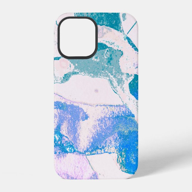 Artistic Texture. Bright Violet Border. Violet Art iPhone Case (Back)