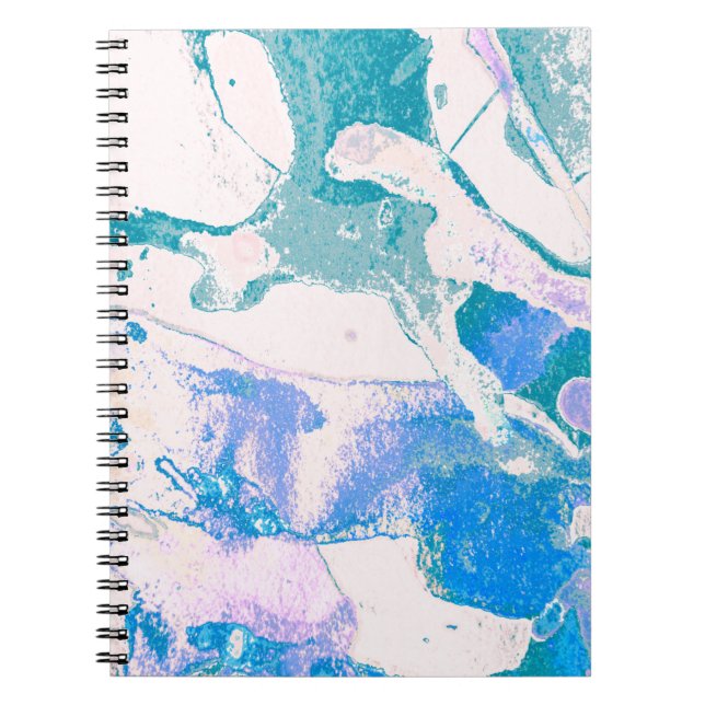Artistic Texture. Bright Violet Border. Violet Art Notebook (Front)