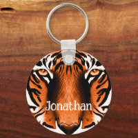 Artistic Tiger Cat Face Head Personalised Orange