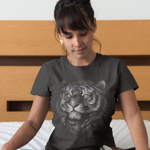 Artistic Tiger Head Graphic T-Shirt