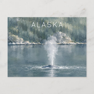 Artistic Travel Lovers Alaska Fjord Scenery Holiday Postcard