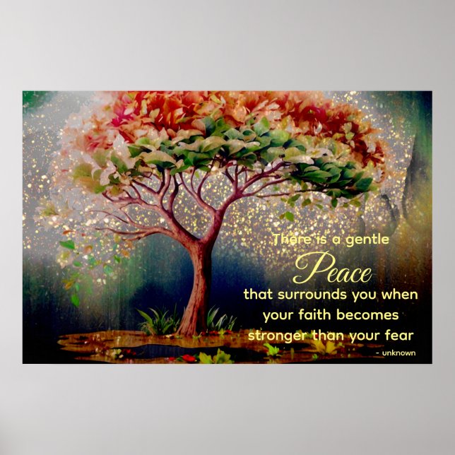 *~* Artistic Tree AP81 Peace Faith Quote Poster (Front)