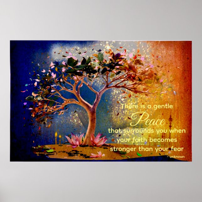 *~* Artistic Tree AP81 Peace Quote Ethereal Poster (Front)