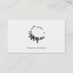 Artistic Tree (gold accent) Business Card