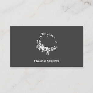 Artistic Tree (white) Business Card